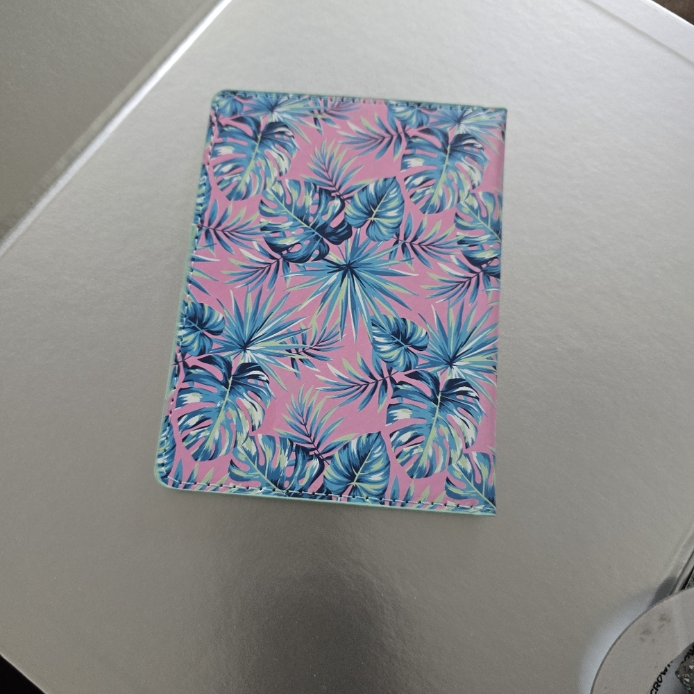 Alchemy Pink and Blue Bling Tropical Passport Case - Picture 7 of 9